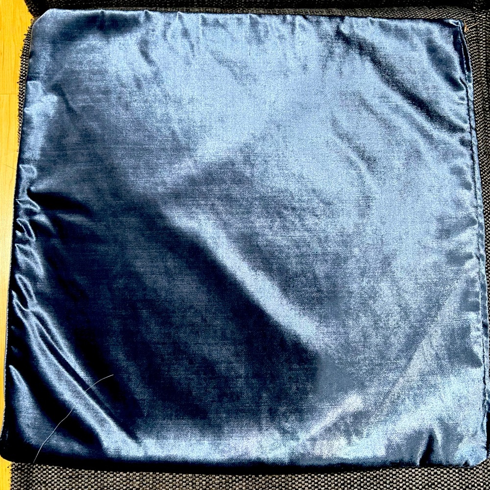 NWOT Gorgeous blue sheen pillow covers